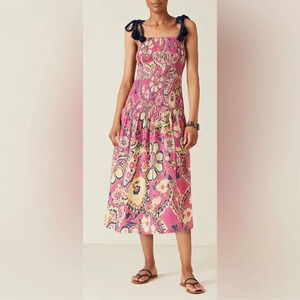 Figue Millie Floral Boho Multicolor Sleeveless‎ Midi Dress XS